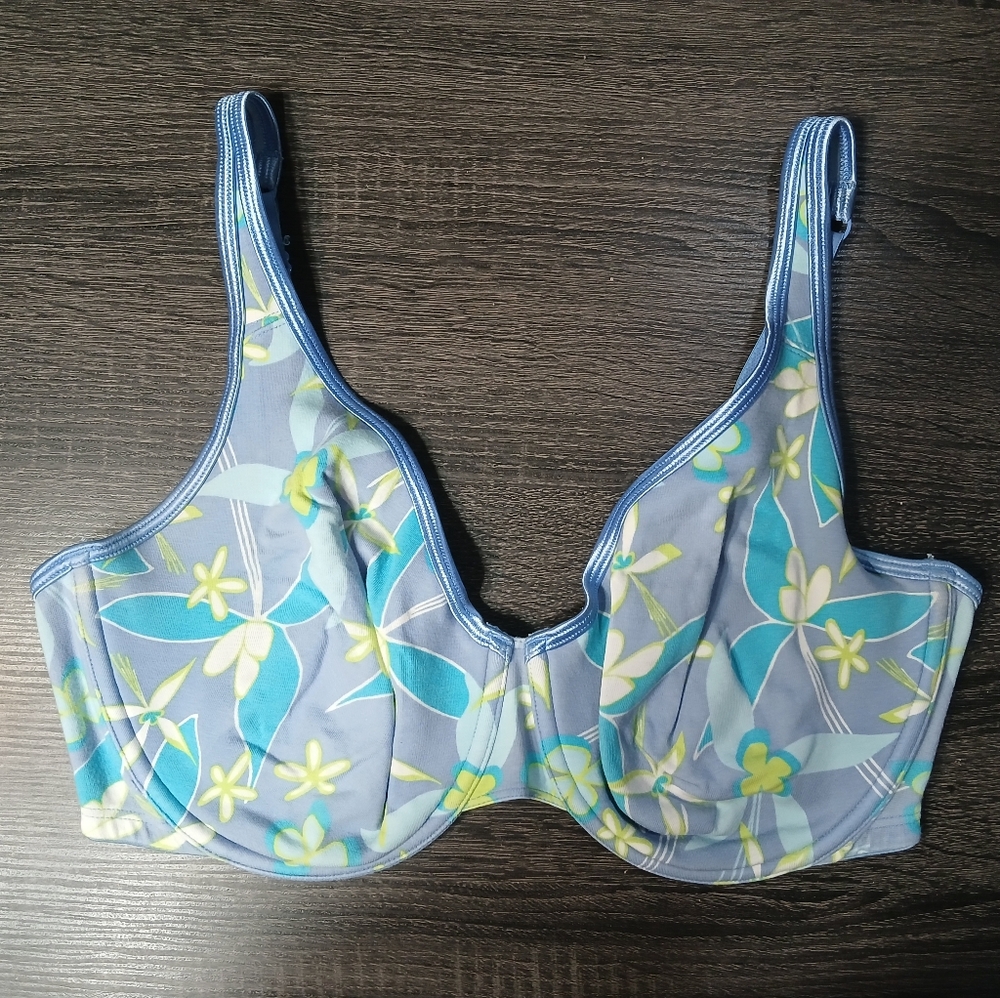 Cacique Floral Cotton Unpadded Underwire Bra 38DD